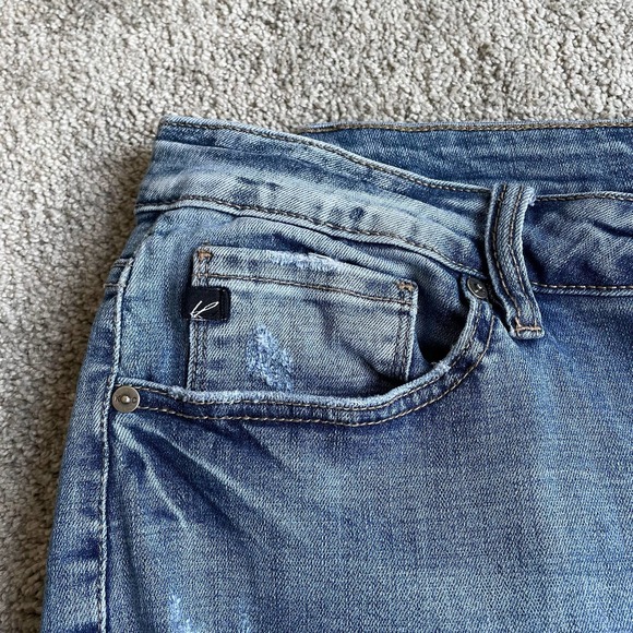 KanCan High Waist Distressed Raw Hem Skinny Jeans - Size 3XL - Picture 7 of 10